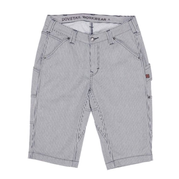 Dovetail Workwear Maven Slim Work Shorts Indigo Stripe Size 0 - Picture 1 of 6